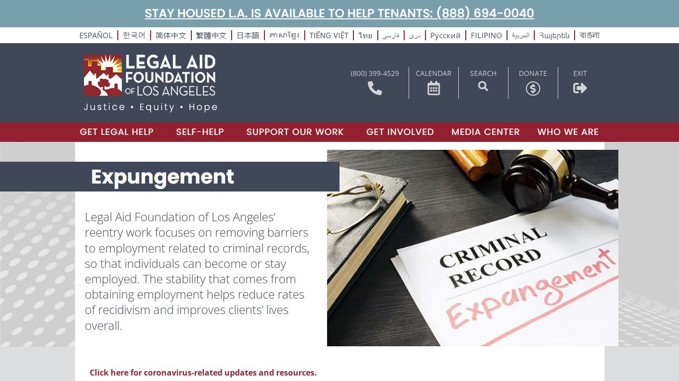 Expungement - LAFLA: Legal Aid Foundation of Los Angeles